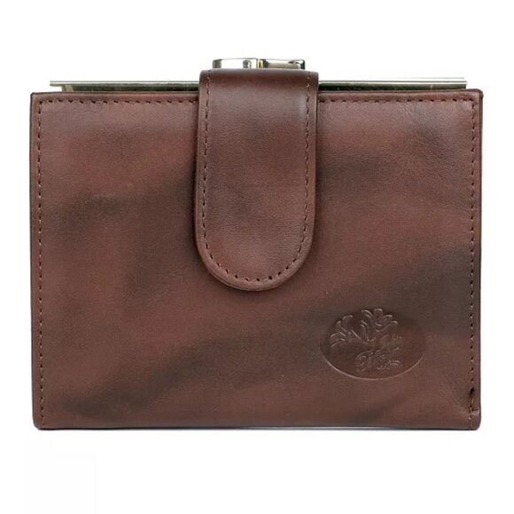 Julie Buxton Heiress Double Cardex Kisslock Leather Wallet | Women’s Wallet - Picture 1 of 15